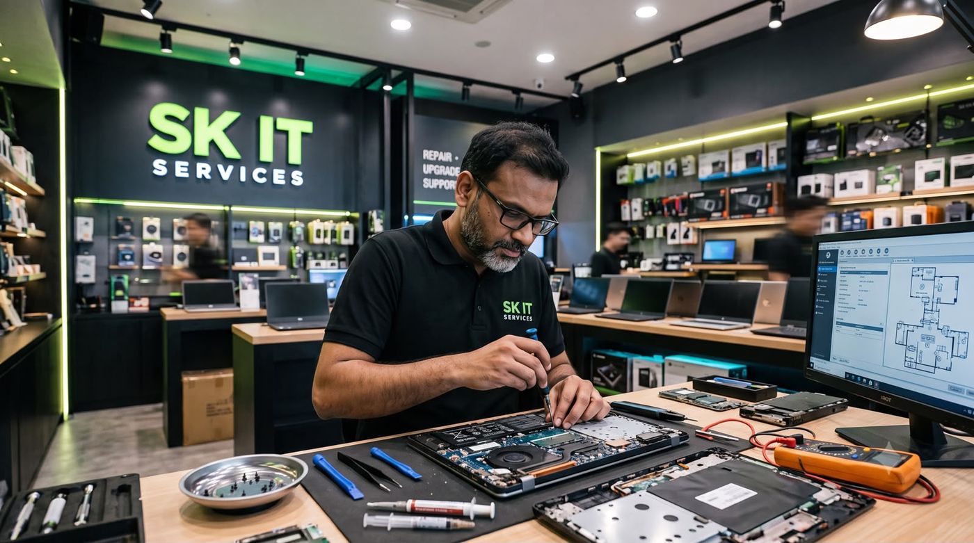 SK IT technician at work